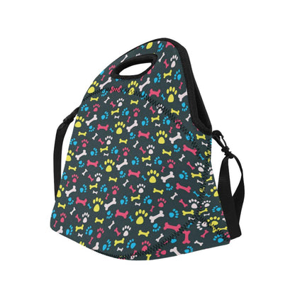 Paw Design Print Neoprene Lunch Bag (Model 1669)(Large)-JTAMIGO.COM
