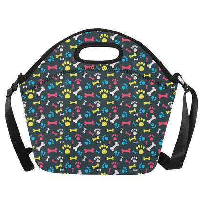 Paw Design Print Neoprene Lunch Bag (Model 1669)(Large)-JTAMIGO.COM