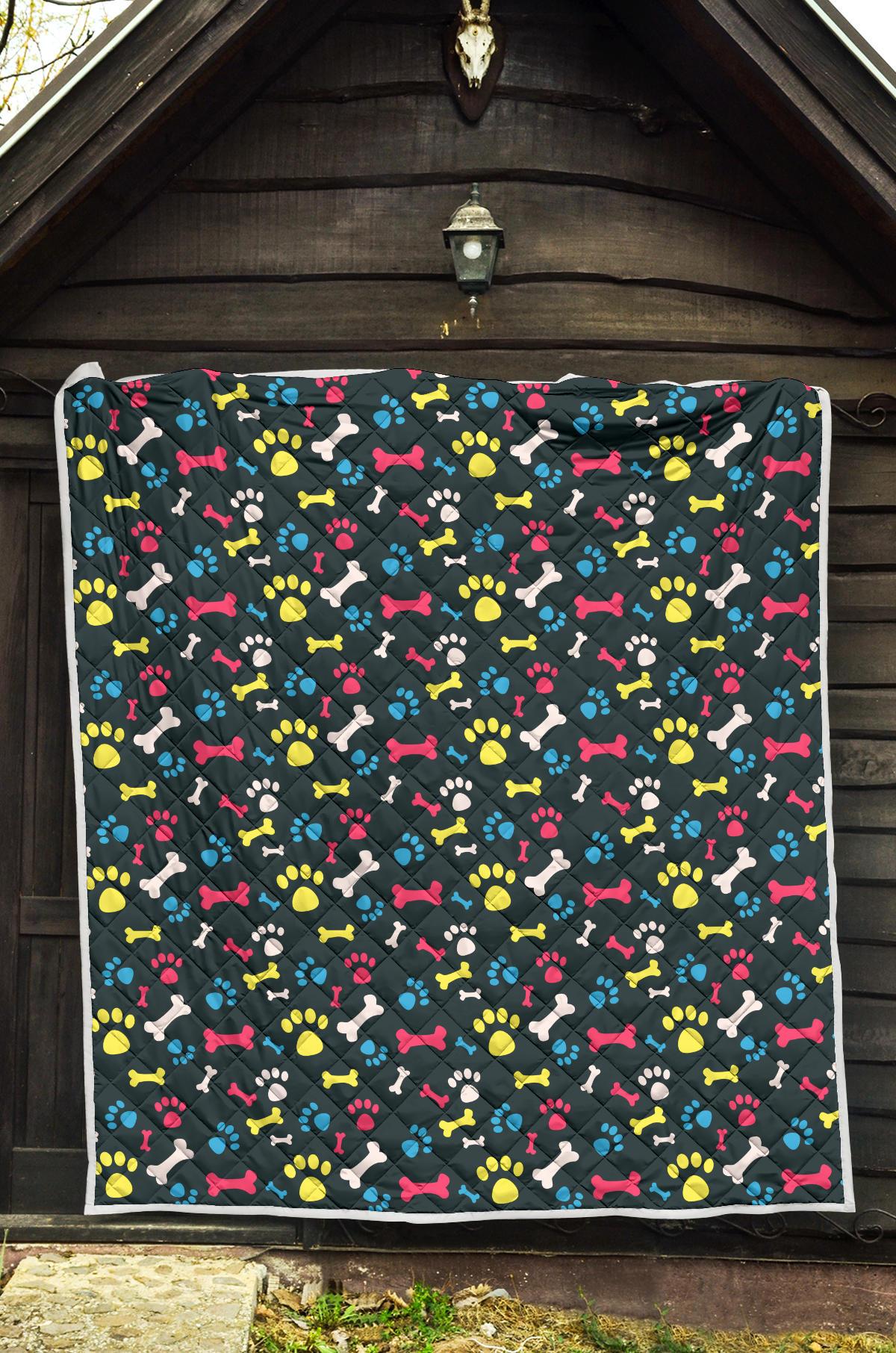 Paw Design Print Premium Quilt-JTAMIGO.COM
