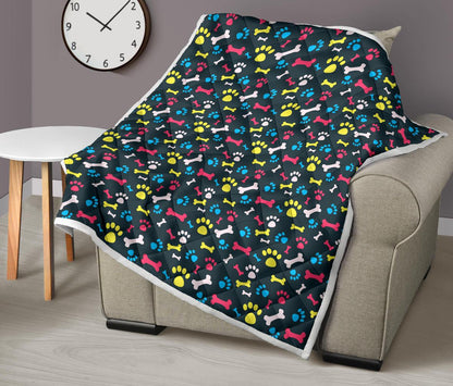 Paw Design Print Premium Quilt-JTAMIGO.COM