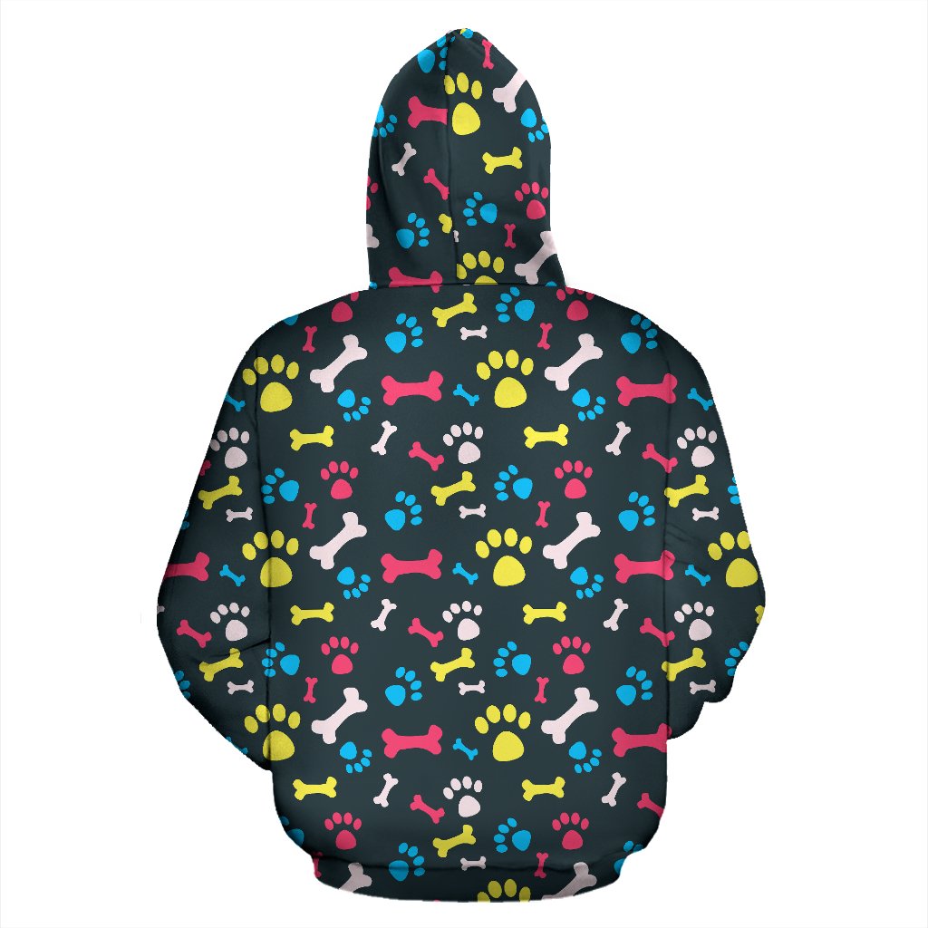 Paw Design Print Pullover Hoodie
