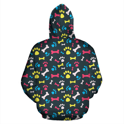 Paw Design Print Pullover Hoodie