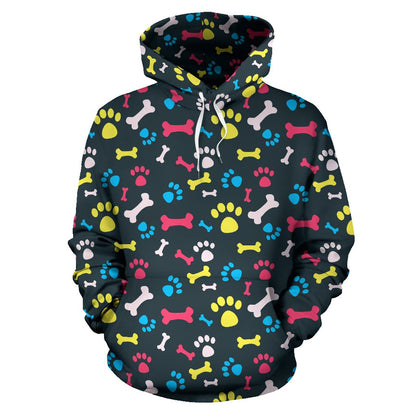 Paw Design Print Pullover Hoodie