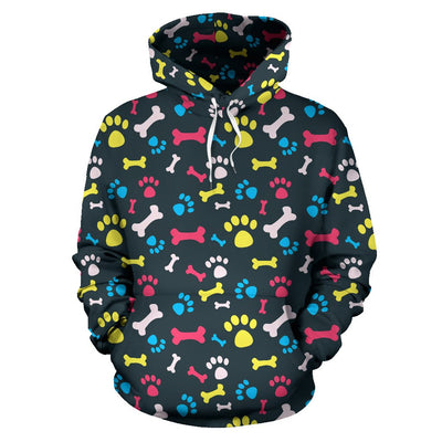 Paw Design Print Pullover Hoodie