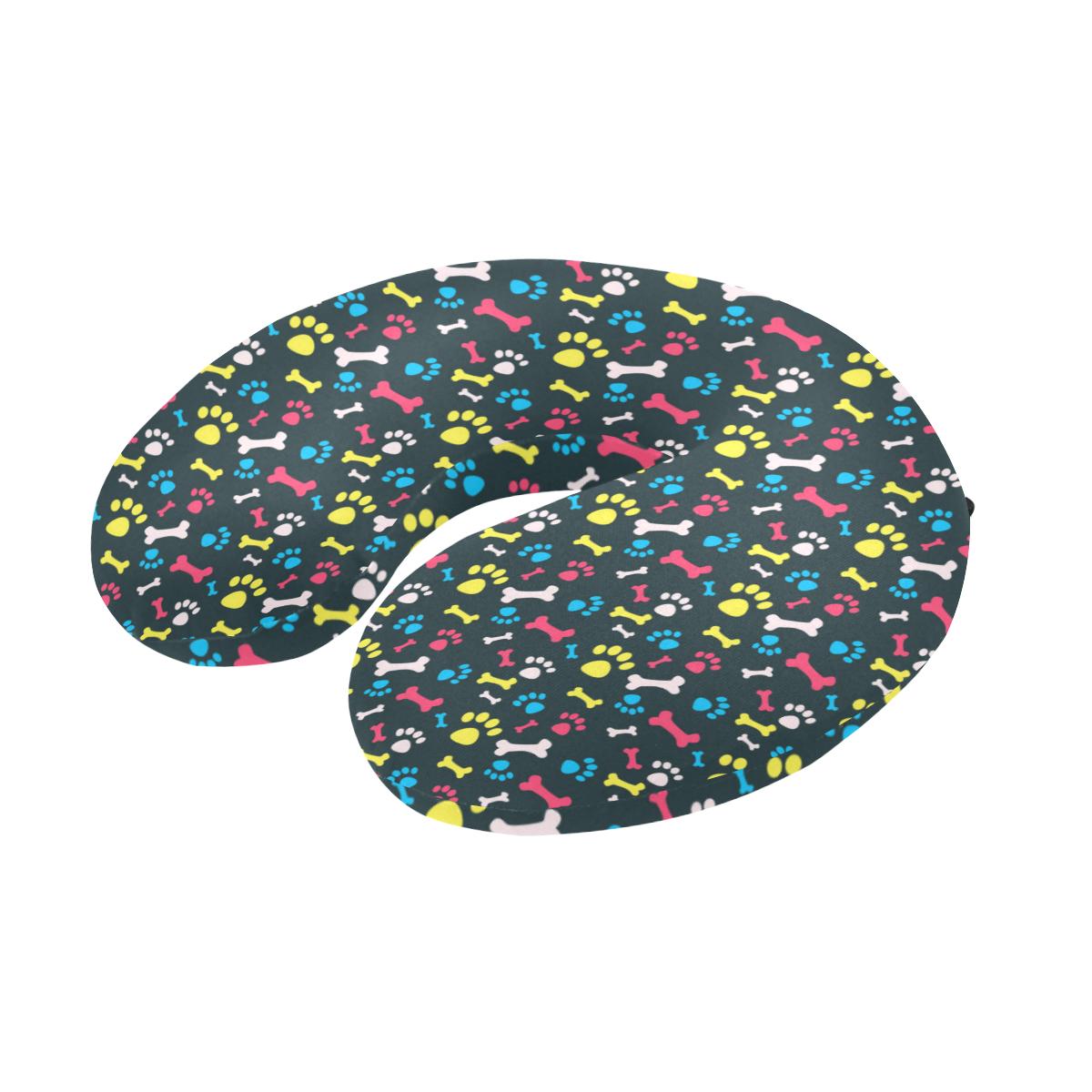 Paw Design Print U-Shaped Travel Neck Pillow-JTAMIGO.COM