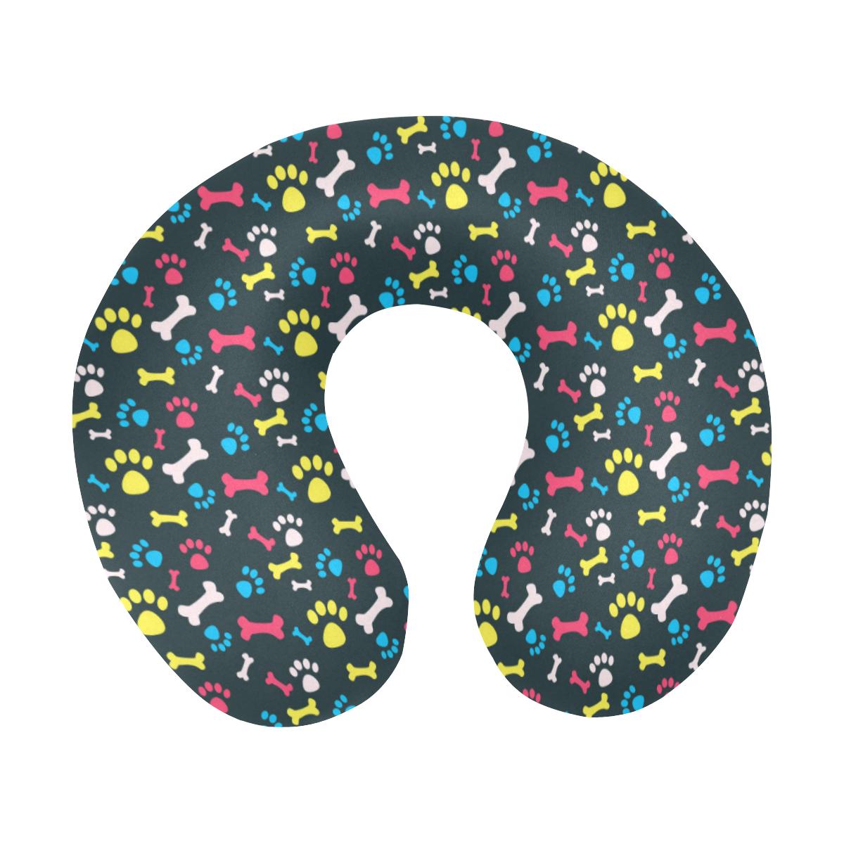 Paw Design Print U-Shaped Travel Neck Pillow-JTAMIGO.COM