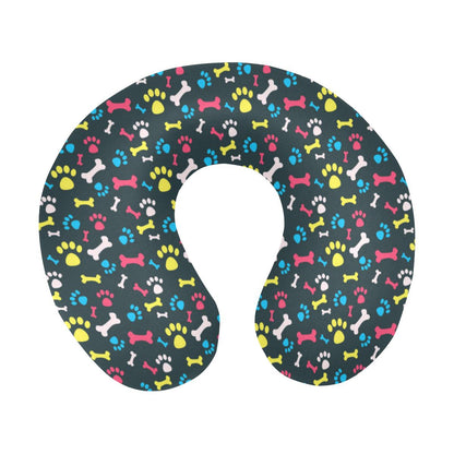Paw Design Print U-Shaped Travel Neck Pillow-JTAMIGO.COM