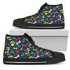 Paw Design Print Women High Top Shoes