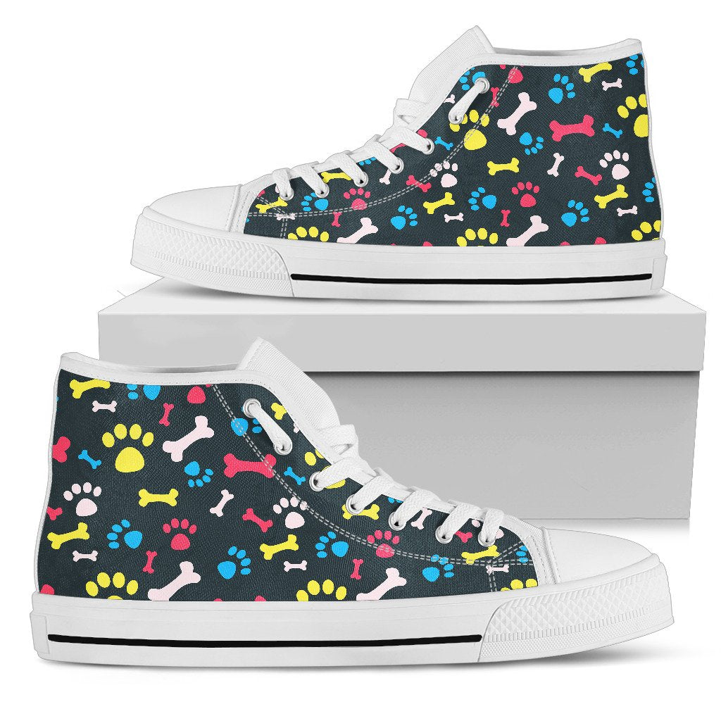 Paw Design Print Women High Top Shoes