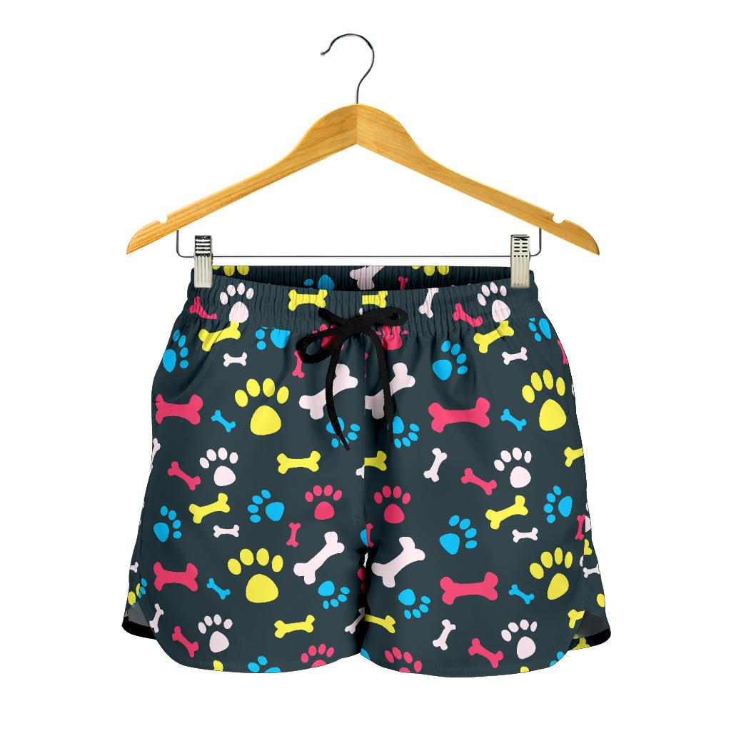 Paw Design Print Women Shorts-JTAMIGO.COM