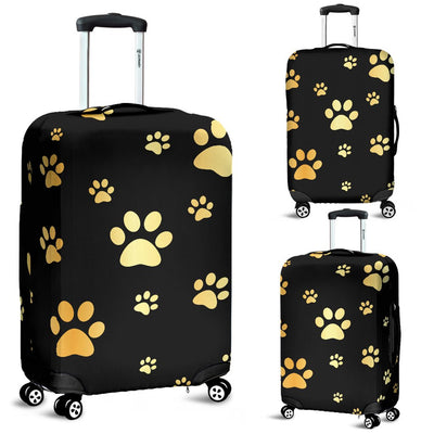 Paw Gold Print Luggage Cover Protector