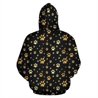 Paw Gold Print Pullover Hoodie