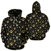 Paw Gold Print Pullover Hoodie