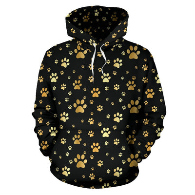 Paw Gold Print Pullover Hoodie