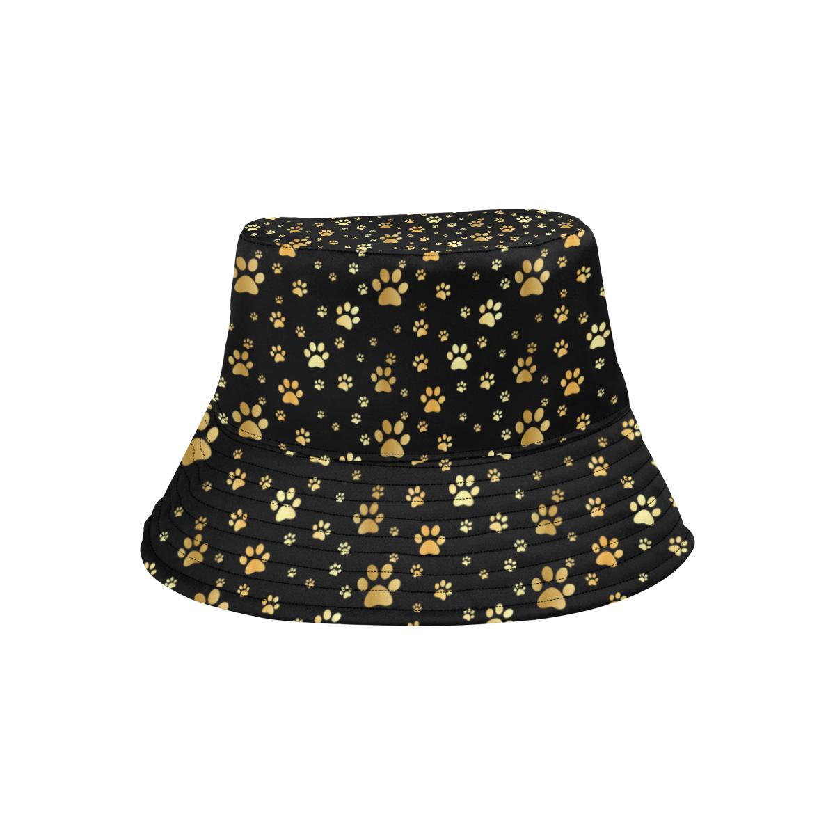 Paw Gold Print Unisex Bucket Hat