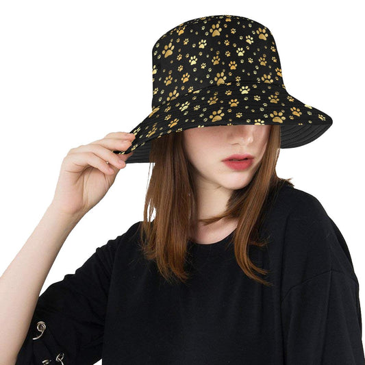 Paw Gold Print Unisex Bucket Hat
