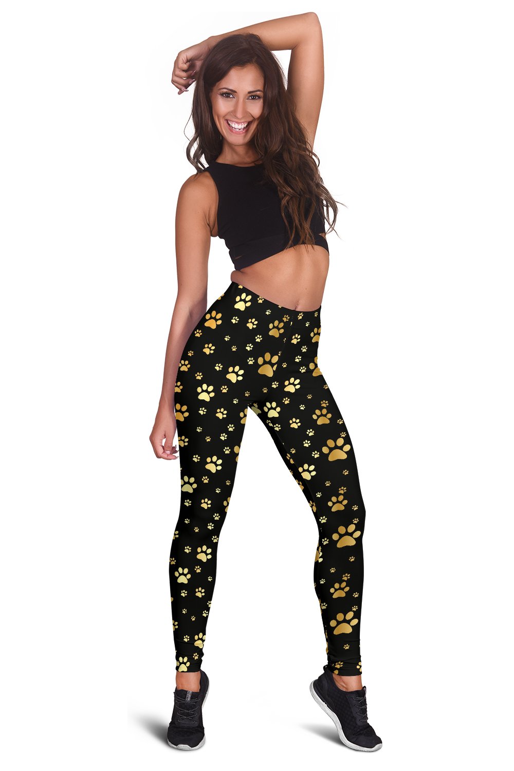 Paw Gold Print Women Leggings