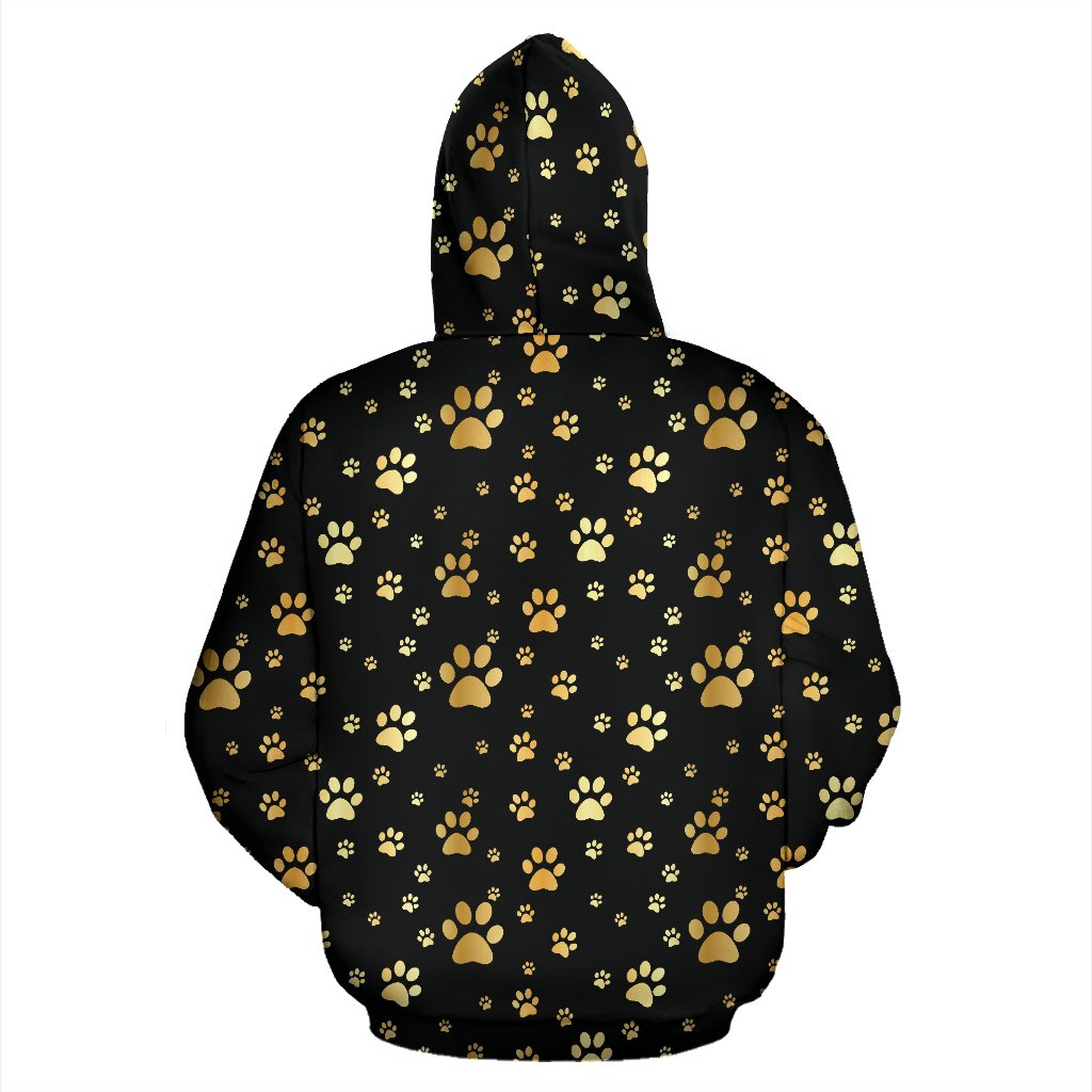 Paw Gold Print Zip Up Hoodie
