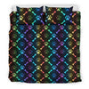Paw Rainbow Print Duvet Cover Bedding Set