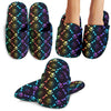 Paw Rainbow Print House Slippers