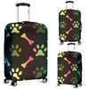 Paw Rainbow Print Luggage Cover Protector