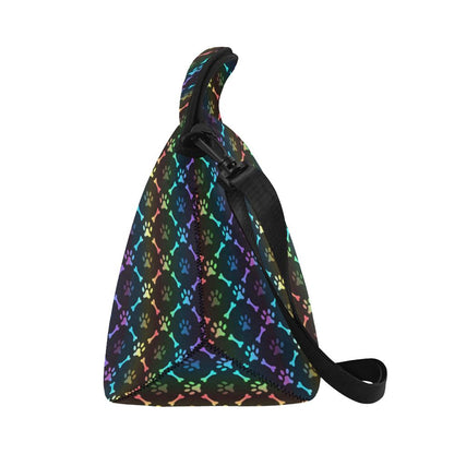 Paw Rainbow Print Neoprene Lunch Bag (Model 1669)(Large)-JTAMIGO.COM