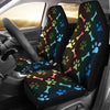 Paw Rainbow Print Universal Fit Car Seat Covers