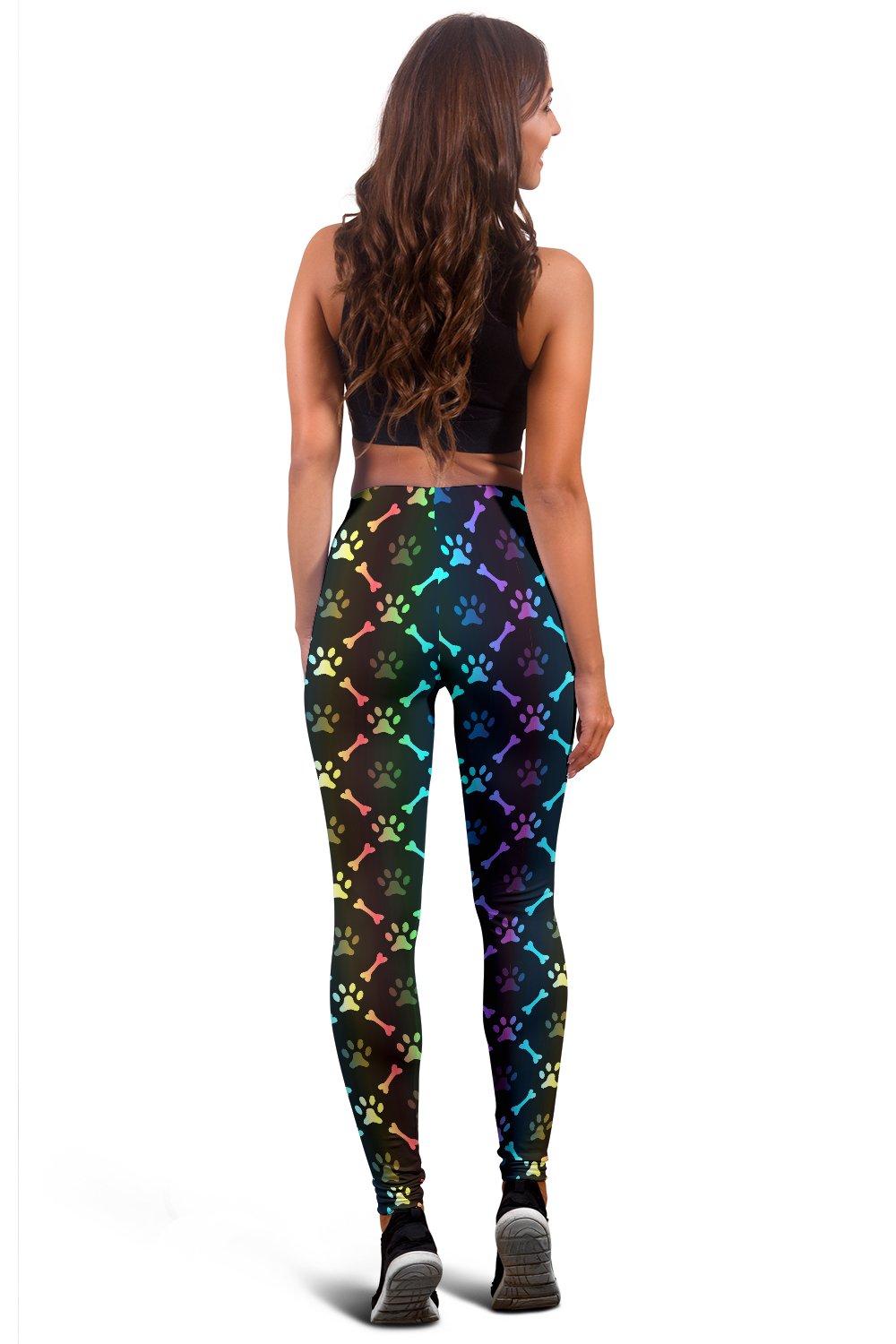 Paw Rainbow Print Women Leggings