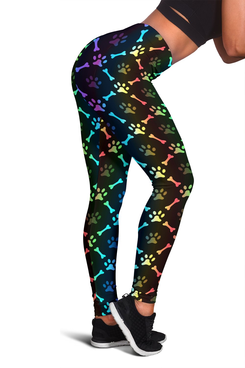Paw Rainbow Print Women Leggings