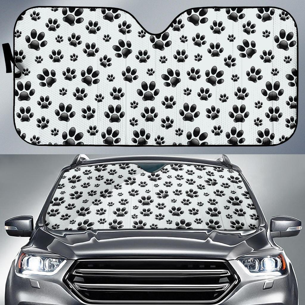 Paw Themed Print Car Sun Shade For Windshield