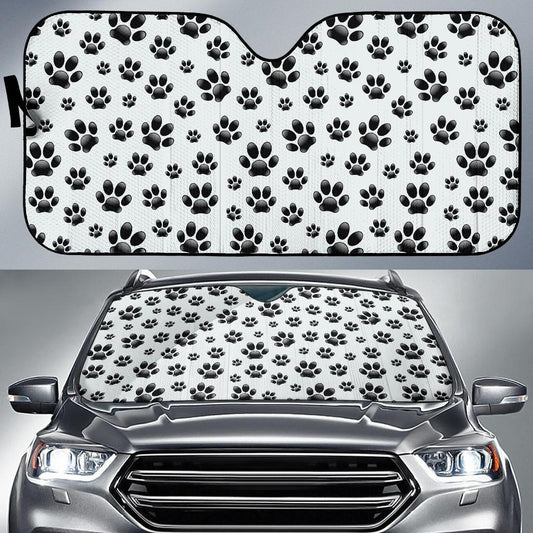 Paw Themed Print Car Sun Shade For Windshield