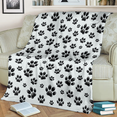 Paw Themed Print Fleece Blanket