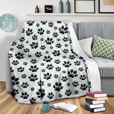 Paw Themed Print Fleece Blanket