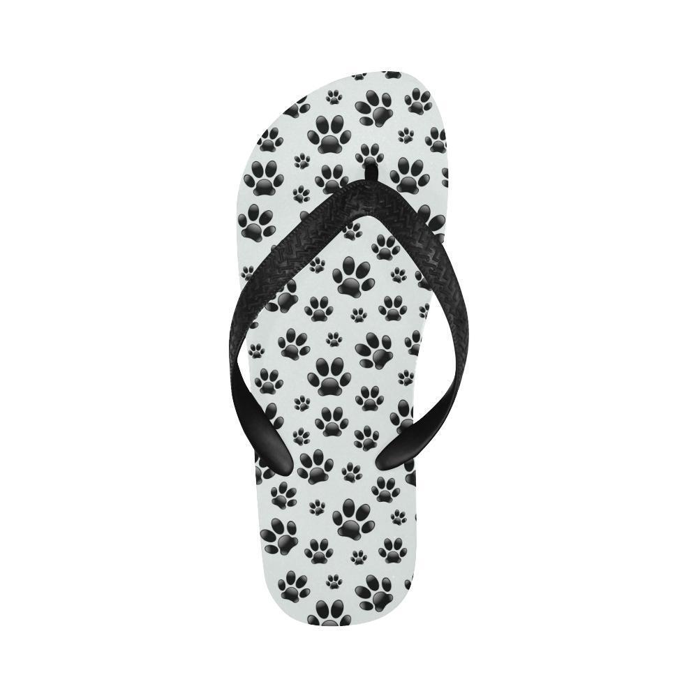 Paw Themed Print Flip Flops-JTAMIGO.COM