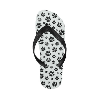 Paw Themed Print Flip Flops-JTAMIGO.COM