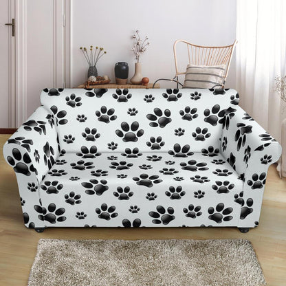 Paw Themed Print Loveseat Slipcover-JTAMIGO.COM