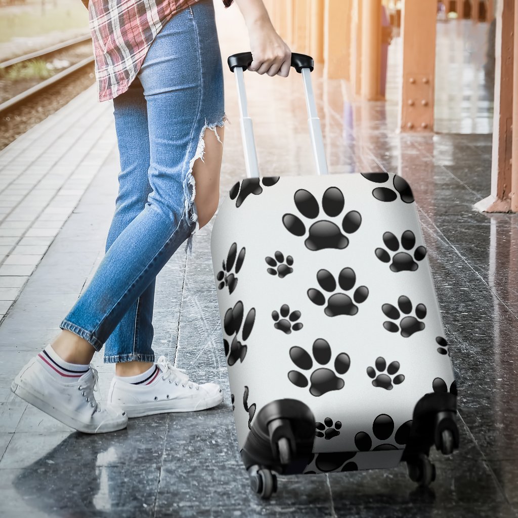 Paw Themed Print Luggage Cover Protector
