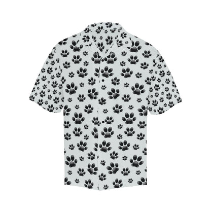 Paw Themed Print Men Aloha Hawaiian Shirt