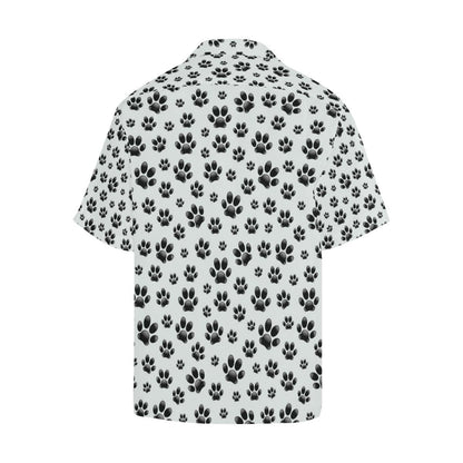 Paw Themed Print Men Aloha Hawaiian Shirt