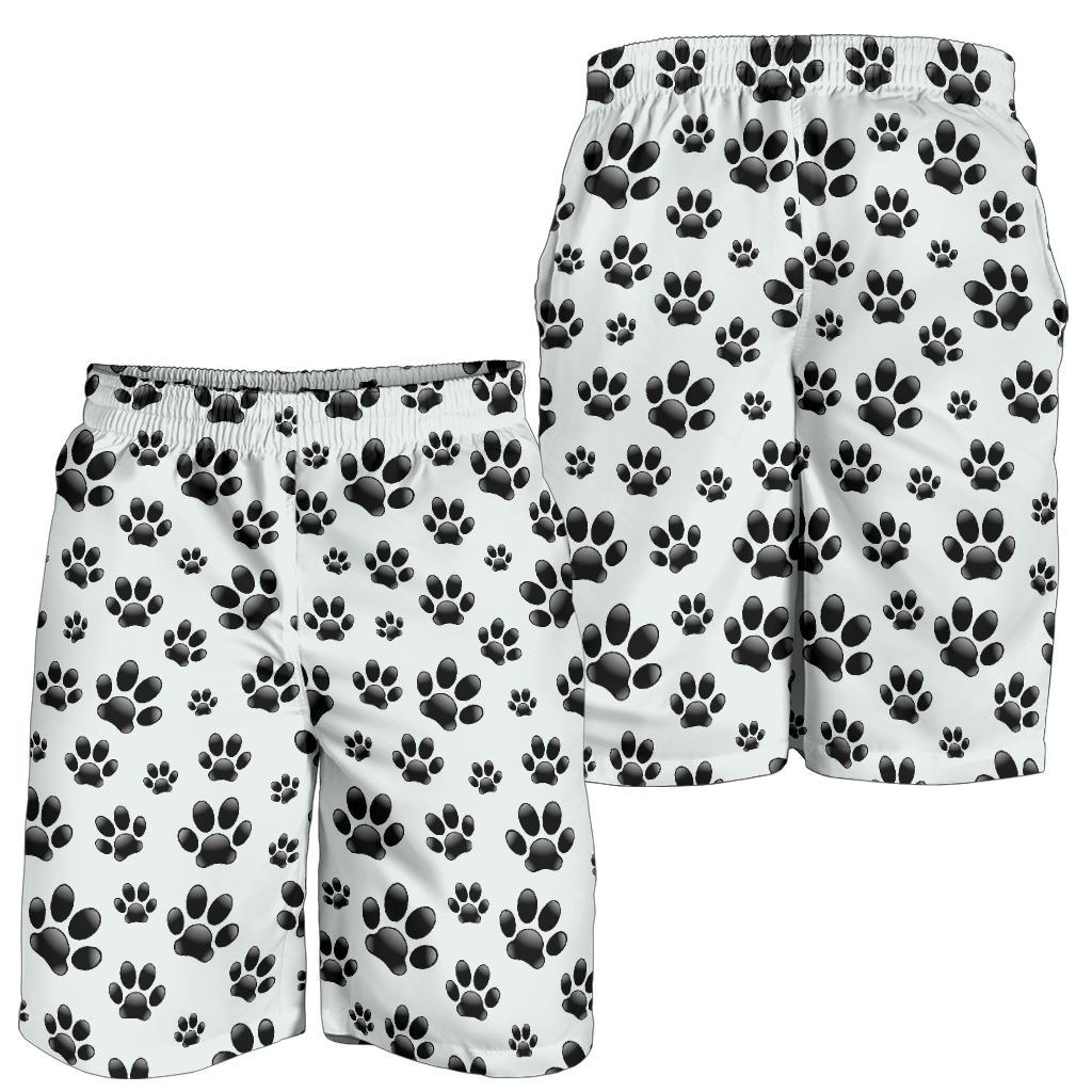 Paw Themed Print Mens Shorts-JTAMIGO.COM