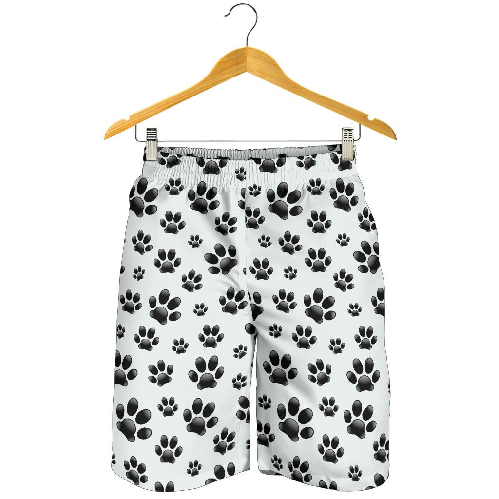 Paw Themed Print Mens Shorts-JTAMIGO.COM