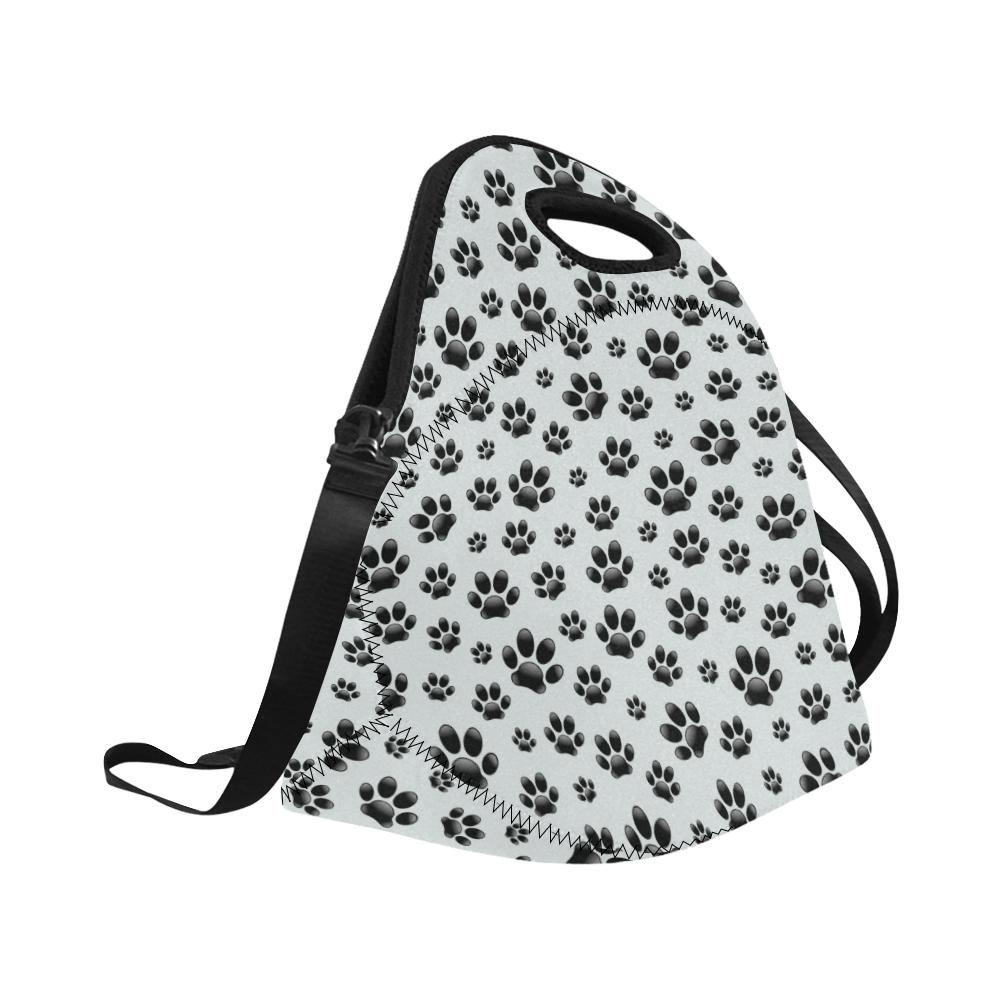 Paw Themed Print Neoprene Lunch Bag (Model 1669)(Large)-JTAMIGO.COM