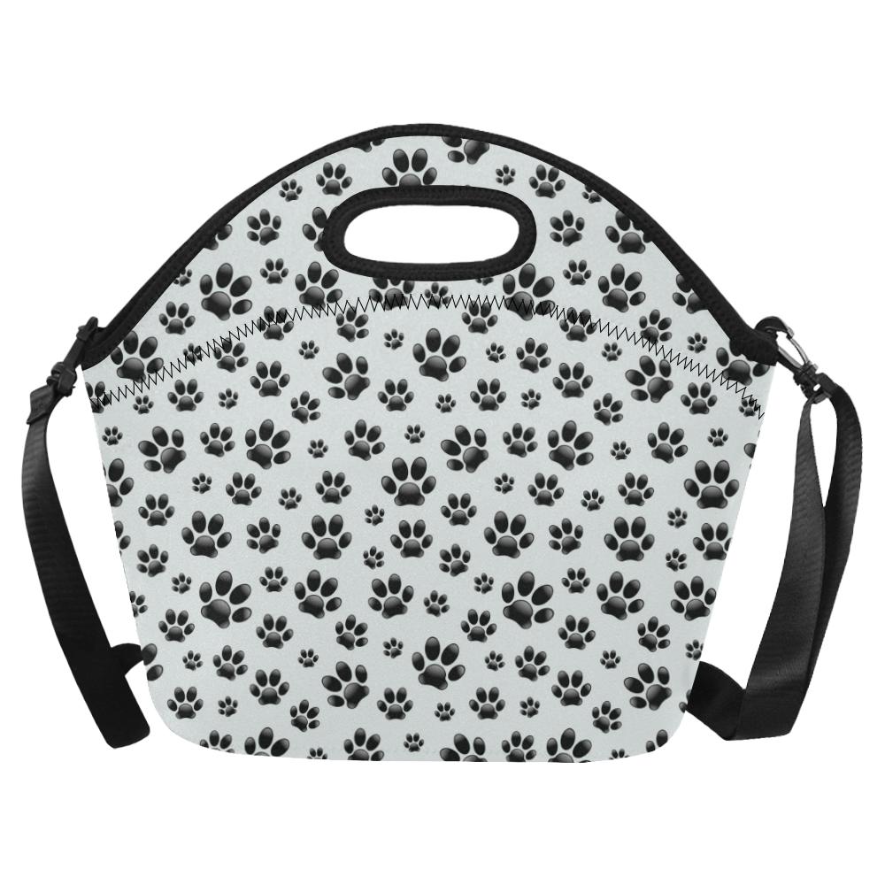 Paw Themed Print Neoprene Lunch Bag (Model 1669)(Large)-JTAMIGO.COM
