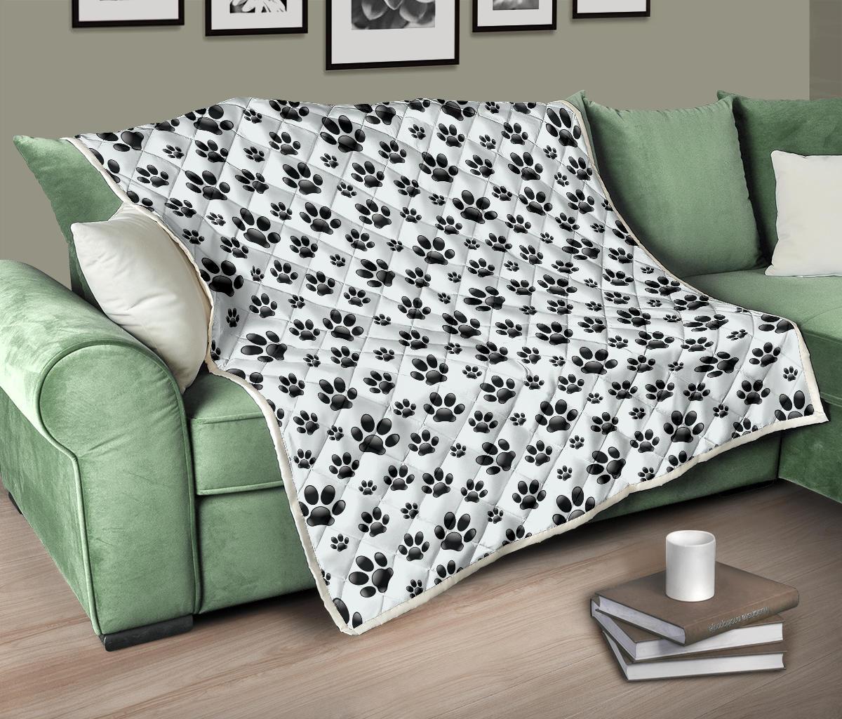 Paw Themed Print Premium Quilt-JTAMIGO.COM