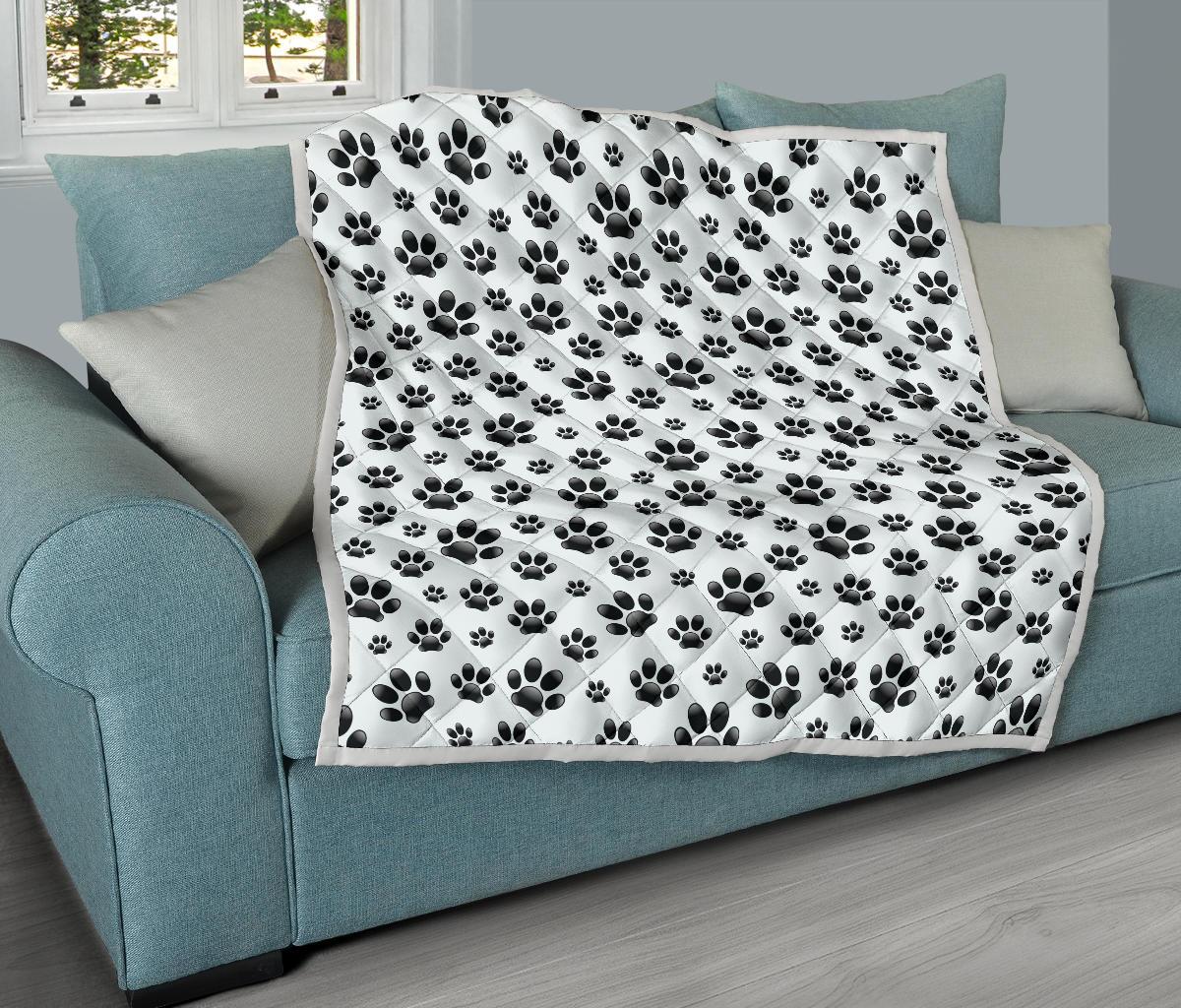 Paw Themed Print Premium Quilt-JTAMIGO.COM