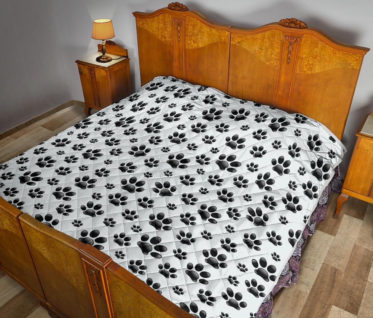 Paw Themed Print Premium Quilt-JTAMIGO.COM