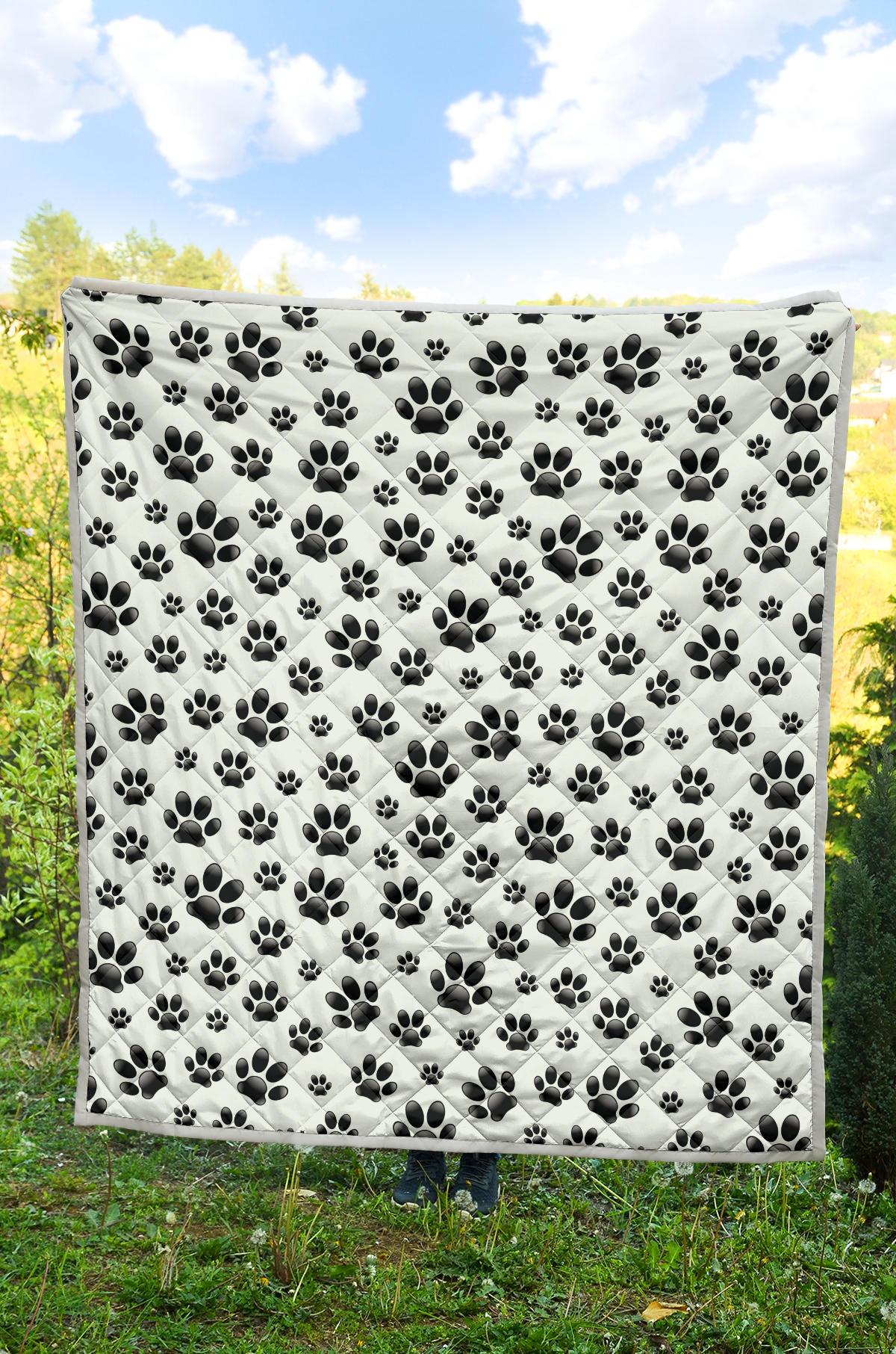 Paw Themed Print Premium Quilt-JTAMIGO.COM