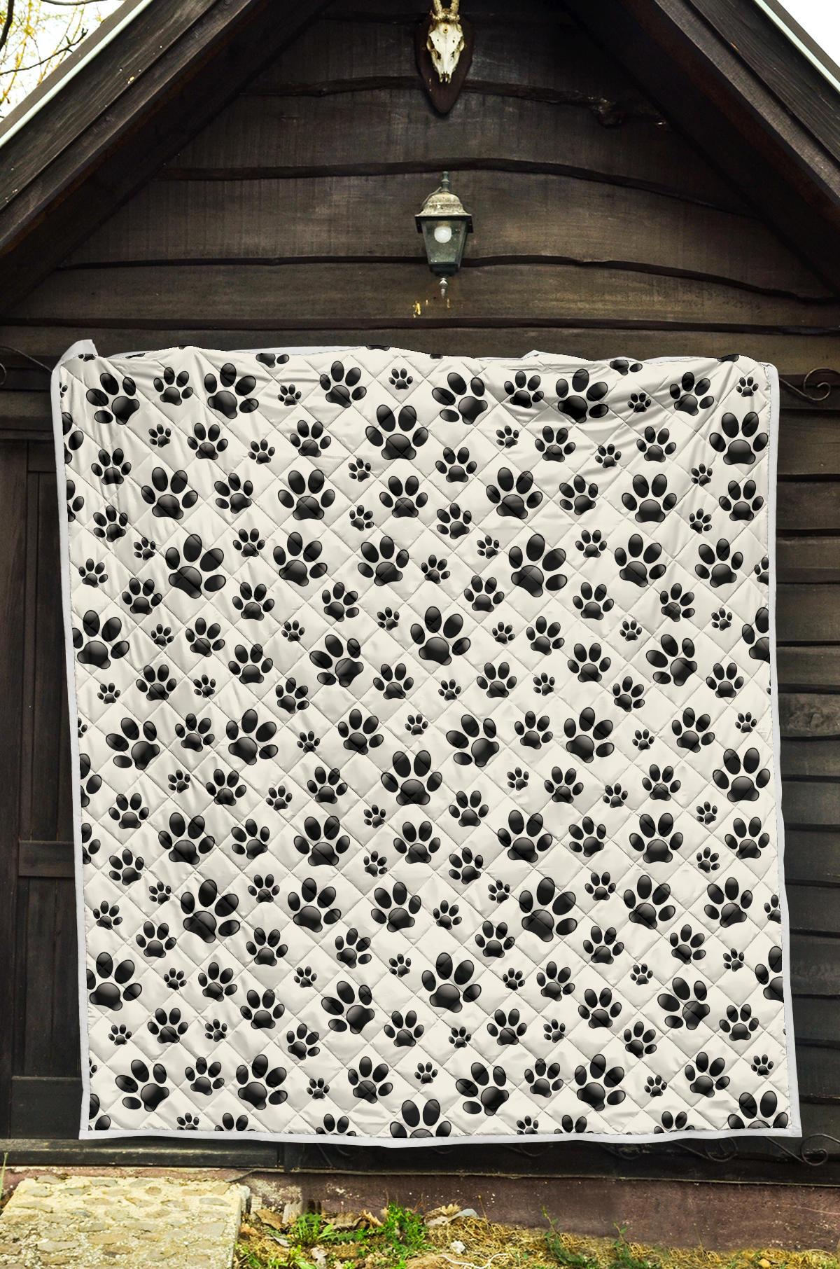 Paw Themed Print Premium Quilt-JTAMIGO.COM