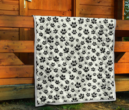 Paw Themed Print Premium Quilt-JTAMIGO.COM