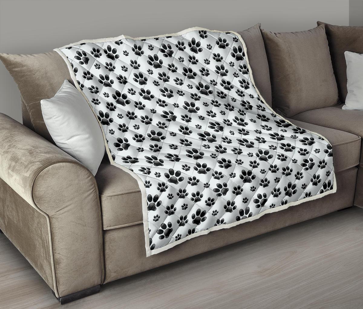Paw Themed Print Premium Quilt-JTAMIGO.COM
